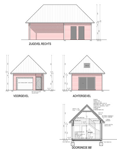 Bijgebouwen; tuinhuis, tuinberging, overdekt terras, carport, poolhouse, ...