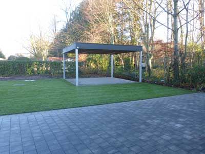 Bijgebouwen; tuinhuis, tuinberging, overdekt terras, carport, poolhouse, ...