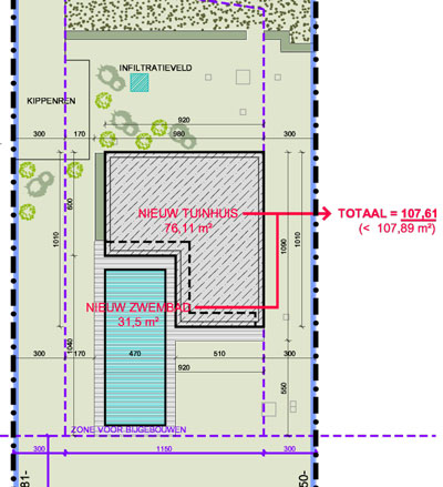 Bijgebouwen; tuinhuis, tuinberging, overdekt terras, carport, poolhouse, ...